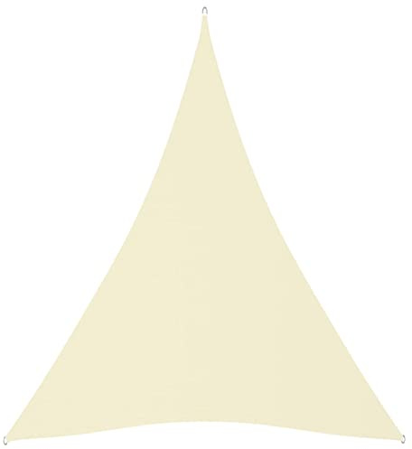 Bulliing Parasole a Vela Oxford Triangolare 5x6x6 m Crema,Tenda a Vela Impermeabile Rettangolare Vela Ombreggiante Parasole Protezione Raggi U V per Esterno Giardino terrazza