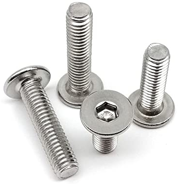 Manoud 20/25/Stück M1,6 M2 M2,5 M3 M4 M5 M6 M8 A2 304 Edelstahl Sechskant Innensechskant Ultradünne Flache Wafer-Kopf-Schraube(20mm,M3 25pcs)