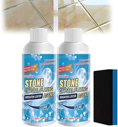 Detergente smacchiatore per pietra, detergente per macchie di olio di marmo da cucina, lucidanti per pietra di marmo, agente di placcatura in cristallo per piani cottura da cucina, piastrelle di marmo