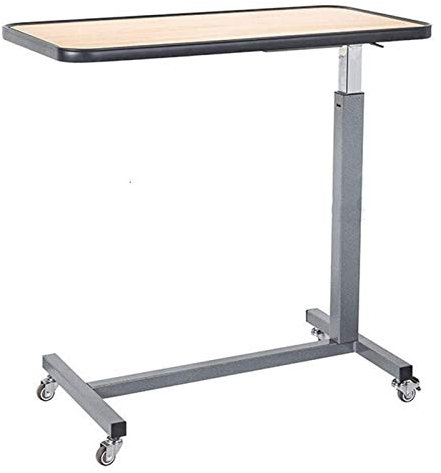 SFNIOKFG Überbetttisch mit Rollen, Nachttisch, C-förmiger Sockel, Laptop-Schreibtisch, Home-Office-Laptoptisch, mobiler Tisch, pneumatischer Lift, Nachttisch, Lazy Computertisch, Bett, Bett
