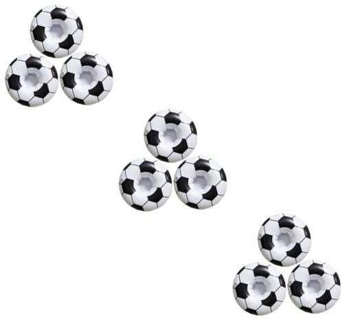 BCOATH 9pcs Inflatable Drink Cup Holder Football Pattern for Pool Beach Gathering Pvc Easy to Inflate