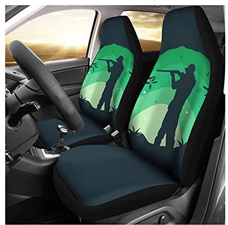 Autositzbezug Jagd Auf Grünem Hintergrund Auto-Zubehör Universelle Auto-Schonbezüge Universell Passende Innenraum Sitzschoner Für Suvs, Lastwagen, Wagen, 52X138Cm