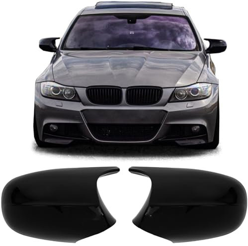 Austausch Spiegelkappen Glanz Schwarz passt für 3er BMW E90 E91 E92 E93 LCI