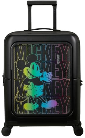 American Tourister Dashpop Disney - Handgepäck Koffer 55x40x20/23 cm, Erweiterbarer Hartschalen Kabinentrolley für Ryanair & die meisten Airlines, 41/47L, Mickey Neon Gradient