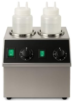 Chauffe Sauce Électrique Double - 2 Bouteilles 700 ML - Température Réglable - INOX