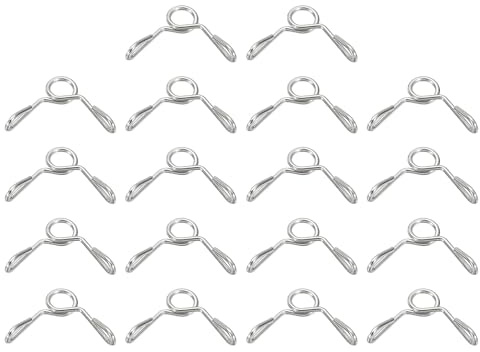 QUARKZMAN 30 Stück Schlauchschellen, 3,5 mm ID 4,4 mm max. ID 65Mn Benzinschlauch Schellen, Federklemme Rohrschellen für Luftschläuche Wasserschläuche Silikonschläuche, Silber