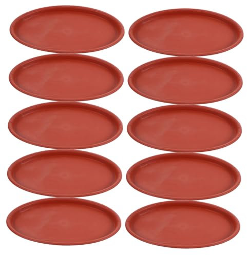 CIMAXIC 10stücke Kunststoff Pflanzenschalen Oval wasserdichte Untersetzer Für Blumentöpfe Dekorativ Und Funktional Für Drinnen Und Draußen Schützt Oberflächen Vor Wasser Und Schmutz