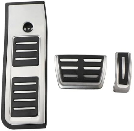 Auto Pedal Set Für A6 C8 2018-2021 Für A7 2021 LHD Auto Pedale Edelstahl Gas Bremspedal Fußstütze Pedal Schutz Abdeckung Fußpedal Bremspedal(at with Rest)