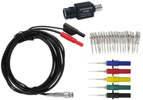 Bamberg Ensemble D'Accessoires pour Oscilloscope HT30A Fils de Test Automatique HT307 Ensemble de Sondes D'Acupuncture HT201 Atténuateur 20:1
