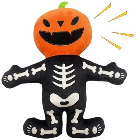 Dog Squanky Toys | Squelette En Peluche Mâché Jouet Doux Interactif Pour Chiens Et Chiots | Voiture Idéale, Cour, Voyage, Caisse, Canile Ou Parc | Fun Mignon Halloween