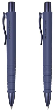 Faber-Castell - Kugelschreiber Poly Ball Urban Future Dusk, 2 Stück | Auswechselbare XB Mine, dokumentenecht, ergonomische Dreikantform für komfortables Schreiben