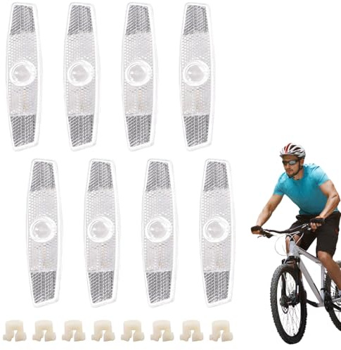 VICDUEKG 8 Pcs Bike Wheel Reflectors Bicycle Spoke Reflectors Bicycle Safety Warning Reflector Accessories for Mountain Bike Road Bike Night Riding