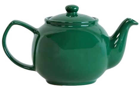 Emerald Green Stoneware 6 Cup Teapot 1 Litre Fine Stoneware Tea Coffee Serving Pourer Pot