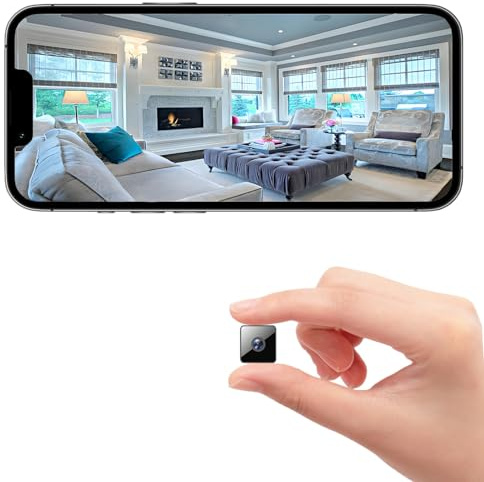 ESTABA Hidden Mini Camera, WIFI Wireless Security Cameras, Nanny House Security Tiny Cams, Long Battery Life, Night Vision Motion Detection, For Home Office Car Security Camera