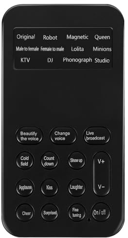 Zerodeko Mini Carte Son Externe Portable Compatible Téléphone et Ordinateur, Changeur de Voix 8 Effets Sonores, Fonction Karaoké et Diffusion en Direct, Alimentation Dc5v, Usage Multimédia