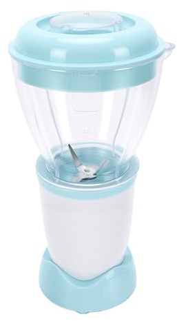 Fockety Robot de Cocina para Bebés, Procesador Multifunción de 200 W con Recipiente para Alimentos y Cuchillas de Acero, Batidora para Purés de Frutas, Verduras y Carnes (Azul Claro) (Enchufe de la