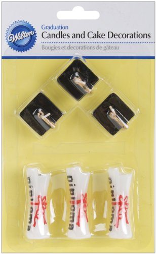 Wilton W1800GC Velas y Decoraci-n para Pasteles 6 - Pkg-Graduaci-n casquillos y los diplomas