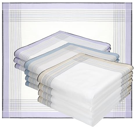Betz 12 Stück Herren Stoff Taschentücher Set Lord 4 100% Baumwolle Größe 45x45 cm Dessin 2