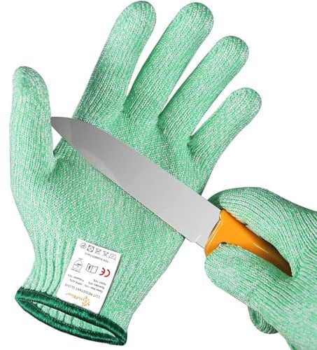 Evridwear Cut Resistant Gloves for Kids 4-6 Years, Level 5 Protection Cutting Gloves Food Grade for Cooking, Whittling, Wood Carving, Gardening and DIY
