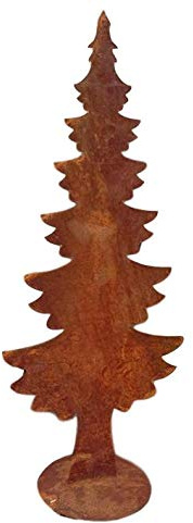 terracotta-toepfe-de Tannenbaum ca. 60 cm aus Metall Edelrost Rost Weihnachten Deko Weihnachtsbaum