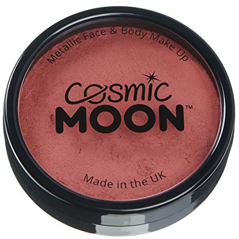 Metallic Pro Face & Body Paint Cake Pots by Cosmic Moon - Red - Professional Water Based Face Paint Makeup for Adults, Kids - 36g