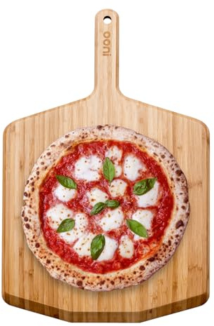 Ooni 14” Bamboo Pizza Peel – Wooden Pizza Paddle 14 Inch/35cm, Pizza Cutting Board, Pizza Oven Accessories