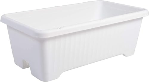 Iris Ohyama, Vaso per piante, fioriera d'aria con sistema di drenaggio dell'acqua per il giardinaggio - Air Vegetable Planter730, Bianca