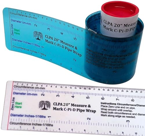 Pipe Wrap — Outil de marquage de tuyaux enveloppant — Convient jusqu'à 50 cm de diamètre — Guide de coupe et outil de mesure de tuyaux — Plombiers et autres professionnels — Fabriqué en Australie