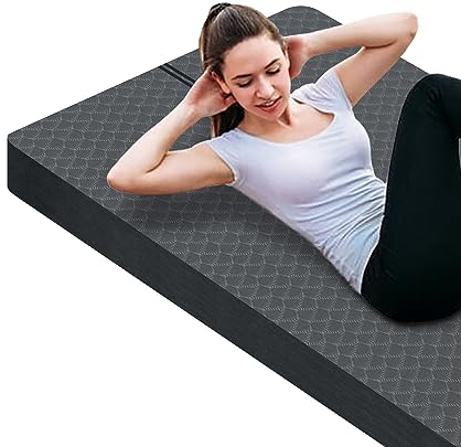 nuveti Große Übungsmatte – 15 mm/20 mm/30 mm dicke Yogamatte, Trainingsmatte für Fitness, Yoga, Pilates, Stretching und Bodenübungen für Damen und Herren, mit Tragetasche und Trägerklett (183 x 80 x