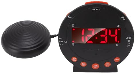 LiebeWH Sveglia Vibrante ABS ad Alto Volume con Porta USB per Non Udenti