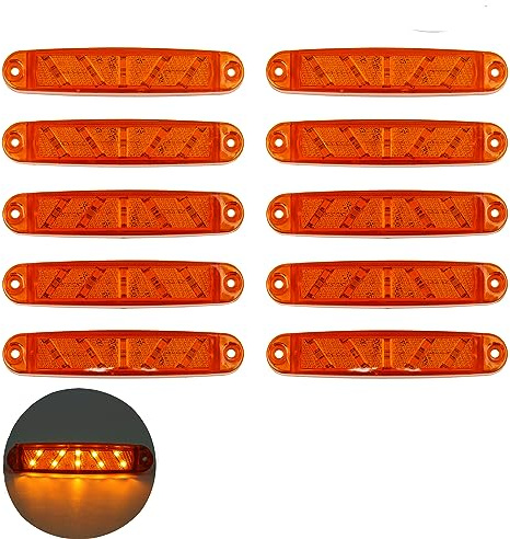 10x Begrenzungsleuchte Positionsleuchte Gelb 10 led LKW PKW Positionsleuchten LKW Anhänger 12V 24V