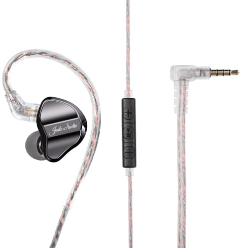 FiiO JadeAudio JD1 - Cuffie stereo in-ear con driver dinamico ad alte prestazioni, bassi HiFi, per sport, gaming con microfono (nero)