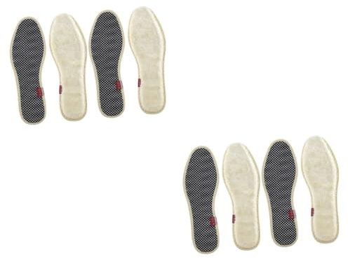 Gatuida 4paare Winter Einlegesohlen Aus Imitationswolle Dicke Warm Atmungsaktive Schuhpads Für Herren Rutschfest Für Freizeit Und Winterstiefel