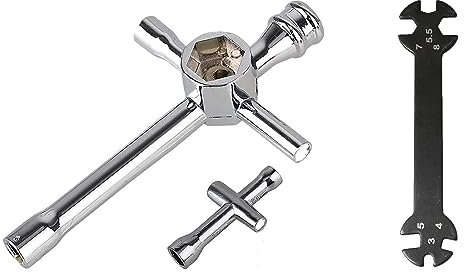 Btspepejoy Cross Wrenches Maintenance Tool 4mm 5mm 5.5mm 7mm and RC Car Wrench RC Turnbuckle Wrench and 8mm 10mm 12mm 17mm Glow Plug Socket Hex Driver Hexagon Spanner Wheel Repair Tools for RC Cars