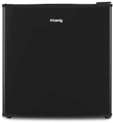 H.Koenig Mini réfrigérateur Frigo FGX470 Noir, 45L Compact, Silencieux, Porte Réversible, Thermostat Réglable, Compartiment Glaçons 4L, Pieds Réglables, 39 dB