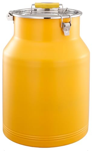 UPWONEC 8-36L Edelstahlmilchtank Mit Unabhängiger Eingebetteter Versiegelungsdeckel, Milchtransporttank, Multifunktionaler Lagerbehälter, Weineimer, Eiseimer, Suppenschale,10l