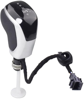 Malcayang Leva del cambio automatico Pomello del cambio Rivestimento in pelle traspirante Adatto per Golf Mk6/7 B7/8 Adatto per Tiguan Mk2 Adatto per Superb Adatto Argento opaco
