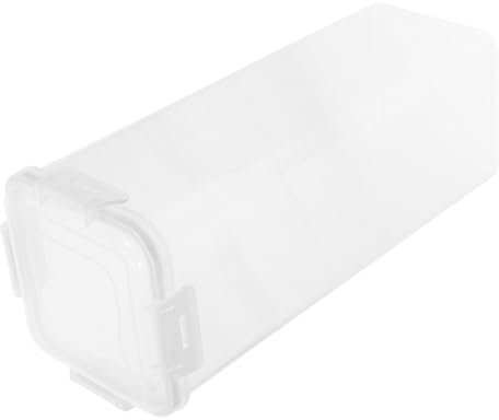 Amosfun Bread Box Plastic Bread Container Large Sandwich Holder Keeper with Airtight Lid Loaf Storage Dispenser Saver for Kitchen Counter White
