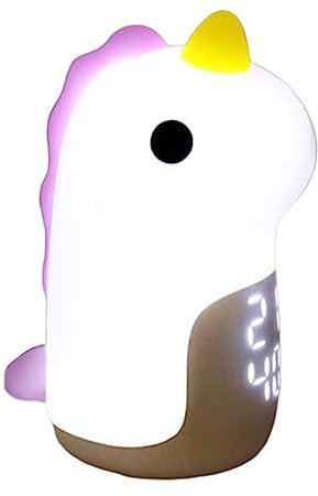 HOMSFOU Luce Notturna Sveglia in Silicone Unicorno Dei Cartoni Animati Luce Di Design Per Casa e Dormitorio Illuminazione Calda e Confortevole