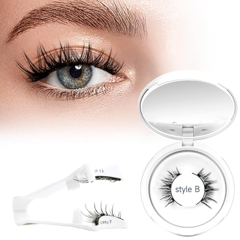 Higu clace Magnetische Wimpern, Magnet Wimpern Ohne Eyeliner,Magnetische Wimpern Natural Look, Stark Magnet Wimpern mit Applikator,Kein Kleber erforderlich Wimpern Magnetic(Style B)