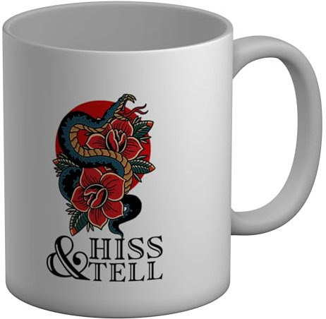Shopagift Funny Snake Mug Hiss and Tell White 11oz Large Ceramic Cup