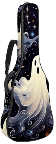 Gitarrentasche, 104 cm, doppelter verstellbarer Schultergurt, Akustikgitarren-Gigbag, Original Halloween Boo 13 Gitarrenkoffer, wasserdichtes Oxford-Gewebe, dicker Schwamm, Original Halloween Boo,