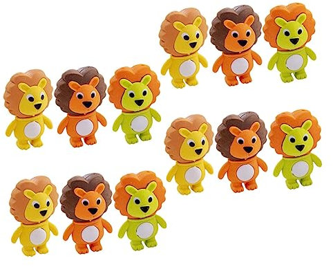KICHOUSE 12 Stück Cartoon Tier Radiergummis Für Kinder Lustige Kleiner Radiergummis Aus Robustem Material Bleistift Zubehör Für Schulanfang Und Kreative Bastelprojekte
