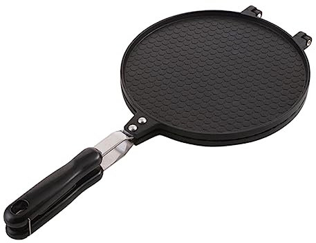 JEWEDECO Appareil à Omelettes Compact en Aluminium, Antiadhésif, Chauffe Uniforme, Noir, Cuisson la Maison, Pratique et Peu Encombrant