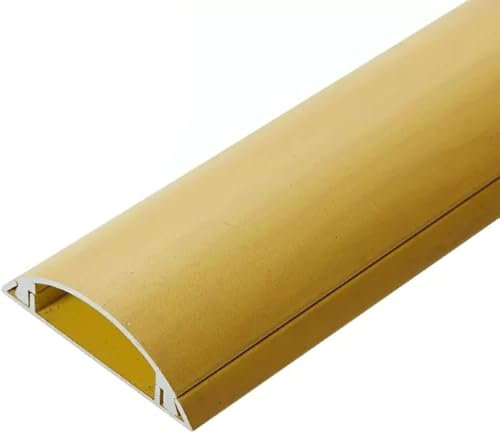 ADCUFF Cable Concealer Floor Metal, Wide 30 40 50 90 110 MM Wire Hiders for Tv On Wall/Cord Cover Outdoor Indoor Under Desk, Lines Management/Organizer (Color : White, Size : Width 110mm)(Yellow,Width