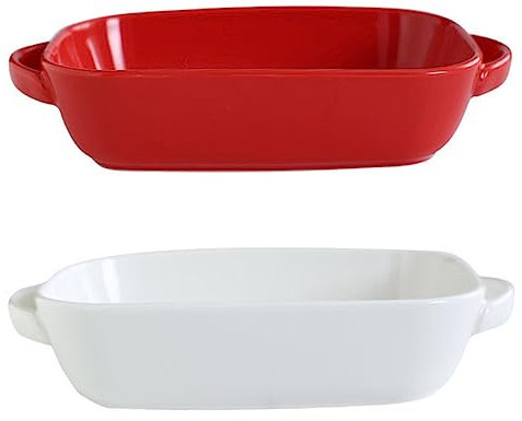DECHOUS 2 Eleganti Teglie Da Forno in Ceramica Per Dolci Da Forno Resistenti Calore Per Torte E Pane