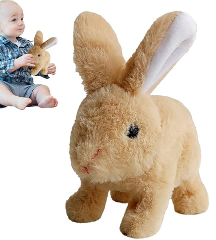 Conejito Interactivo Realista - Adorable Peluche Adorable, Conejo Electrónico Mascota, Juguete Realista Conejo | Conejito Electrónico Interactivo, Interactivo Figura De Conejo Mascota Para Saltar, T