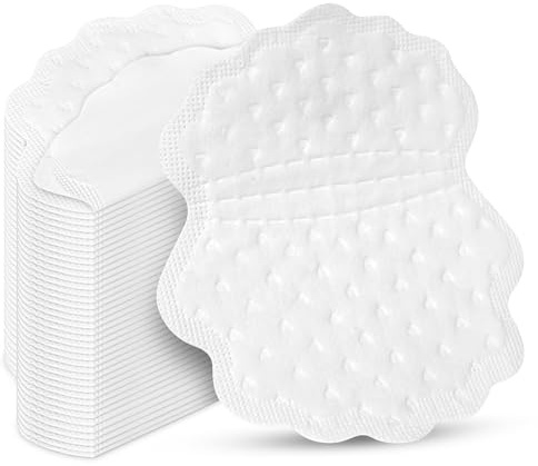 LOPHE Armhålsdynor, 40 stycken armhåla svettdynor, självhäftande armstöd, engångs armhålor anti-svettkuddar för kvinnor och män, absorberar mot svettfläckar (vit)