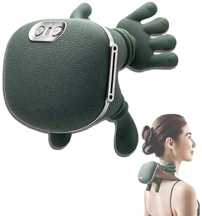 Massager, Neck and Back Massager, Bionic Heated 4D Kneading Relaxation Device with Simulated Hand Design, Wireless Portable Neck and Shoulder Comfort Massager