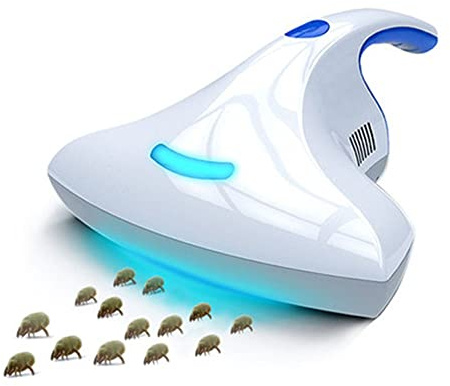 PAHION Aspiradora UV Antiácaros para El Hogar, Chinches, Ácaros, Colector De Polvo con Filtración Y Esterilización De Alta Eficacia HEPA para Cojines, Aspiradora para Sofás Cama.